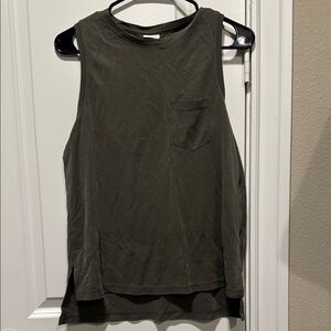 Olive Green Sleeveless Top